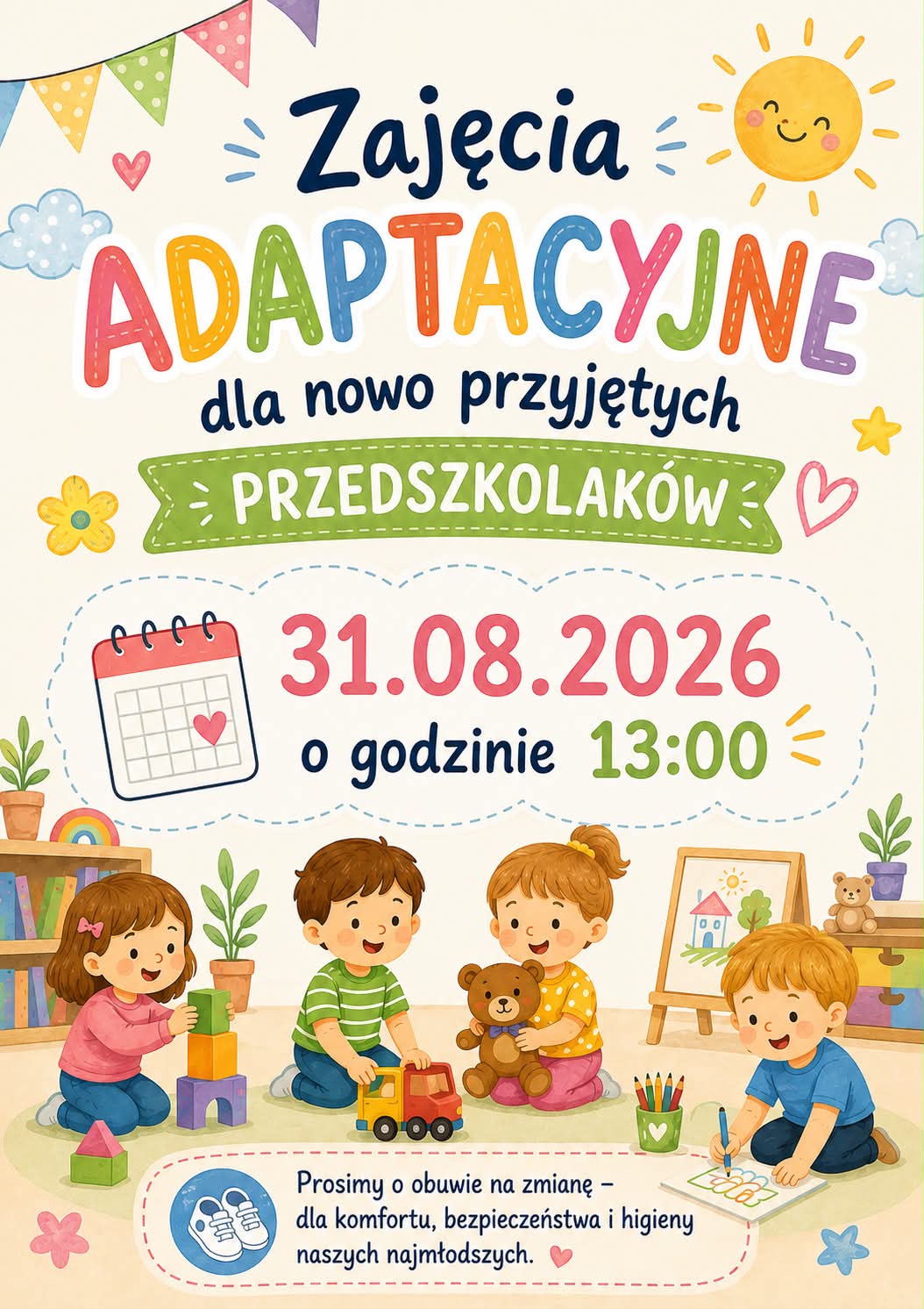 Zajęcia adaptacyjne dla nowo przyjętych przedszkolaków