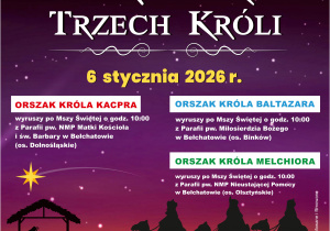 Plakat zapraszający na Orszak Trzech Króli